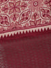 Dusty Rose Pink Geometric And Floral Design Printed Cotton Saree - Diadem