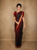 Dusty Wine Butta Zari Woven Design Kanchipuram Silk Saree with Contrast Zari Border