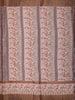Earthy Coffee Brown Abstract Printed Design Semi Tussar Saree with Floral Border