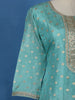 Elegant Blue Floral Design Sequin Work Georgette Salwar Suit - Diadem