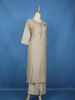 Elegant Grey Embroidered Cotton Salwar Suit