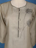 Elegant Grey Embroidered Cotton Salwar Suit