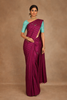 Magenta Purple Striped Woven Pure Kanchipuram Silk Saree