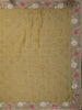 Elegant Mustard Yellow Embroidered Design Tissue Saree with Scalloped Border
