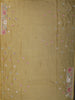 Elegant Mustard Yellow Embroidered Design Tissue Saree with Scalloped Border