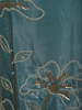 Elegant Teal Blue Floral Sequins and Beads Embroidered Design Organza Straight Cut Salwar Suit