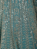 Elegant Teal Blue Heavy Beads and Mirror Embroidered Design Net Bridal Lehenga With Dupatta
