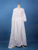 Elegant White Anarkali Style Floral Embroidery Salwar Suit - Diadem