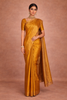 Dark Yellow Floral Woven Pure Kanchipuram Silk Saree