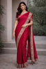 Pink Floral Weave and Stone Work Banarasi Silk Saree