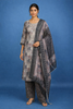 Grey Abstract Designed Cotton Salwar Suit