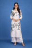 Ivory Floral Printed Design Cotton Salwar Suit