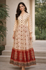 Light Yellow Long Kurti Adorned in Floral Prints