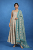 Mint Green Floral Printed Cotton Salwar Suit