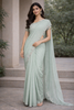 Mint Green Sequins Design Georgette Saree