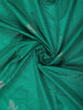 Emerald Green Birds Woven Raw Silk Saree with Zari Border