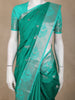 Emerald Green Birds Woven Raw Silk Saree with Zari Border