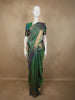 Emerald Green Checked Zari Woven Design Pure Kanchipuram Silk Saree with Zari Border