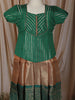 Emerald Green Chevron Zari Woven Design Art Silk Traditional Kids Pattu Pavadai Set