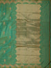 Emerald Green Floral Butta Zari Woven Design Pure Banarasi Silk Party Wear Saree with Zari Border