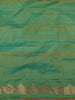 Emerald Green Floral Butta Zari Woven Design Pure Banarasi Silk Party Wear Saree with Zari Border