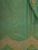 Emerald Green Floral Butta Zari Woven Design Pure Banarasi Silk Party Wear Saree with Zari Border