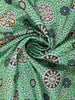 Emerald Green Floral Designed Semi Silk Saree