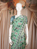 Emerald Green Floral Designed Semi Silk Saree