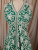 Emerald Green Floral Vine Beads Embroidered Design Chiffon Party Wear Peplum Palazzo Suit with Matching Dupatta
