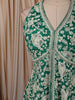Emerald Green Floral Vine Beads Embroidered Design Chiffon Party Wear Peplum Palazzo Suit with Matching Dupatta
