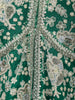Emerald Green Floral Vine Beads Embroidered Design Chiffon Party Wear Peplum Palazzo Suit with Matching Dupatta