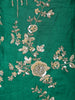 Emerald Green Floral Vine Sequins and Beads Embroidered Design Satin Party Wear Palazzo Suit with Matching Choker Dupatta