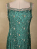 Emerald Green Floral Woven Tissue Silk Palazzo Suit with Zari Border Dupatta