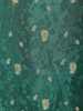 Emerald Green Floral Woven Tissue Silk Palazzo Suit with Zari Border Dupatta