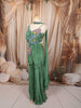 Emerald Green Heavy Beads Embroidered Design Organza Sharara Suit With Matching Choker Dupatta