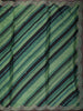 Emerald Green Horizontal Striped Woven Design Pure Tussar Saree with Scalloped Designer Border