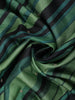 Emerald Green Horizontal Striped Woven Design Pure Tussar Saree with Scalloped Designer Border