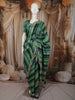 Emerald Green Horizontal Striped Woven Design Pure Tussar Saree with Scalloped Designer Border