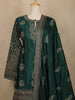 Emerald Green Paisley Design Silk Palazzo Suit