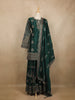Emerald Green Paisley Design Silk Palazzo Suit