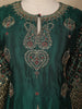 Emerald Green Paisley Design Silk Palazzo Suit