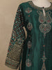 Emerald Green Paisley Design Silk Palazzo Suit
