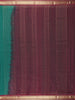 Emerald Green Solid Design Kanchipuram Silk Saree with Contrast Maroon Zari Border