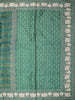Emerald Green Solid Woven Design Tussar Fancy Saree with Floral Thread Work Border