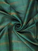 Emerald Green Solid Woven Design Tussar Fancy Saree with Floral Thread Work Border