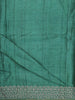 Emerald Green Solid Woven Design Tussar Fancy Saree with Floral Thread Work Border