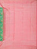 Emerald Parrot Green Floral Zari Woven Design Pure Kanchipuram Silk Saree with Contrast Floral Zari Border