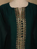 Emerald Green Floral Embroidered Georgette Salwar Suit - Diadem