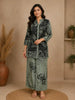 Fern Green Floral Design Printed Cotton Salwar Suit