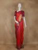 Flame Orange Floral Designed Woven Pure Kanchipuram Silk Saree